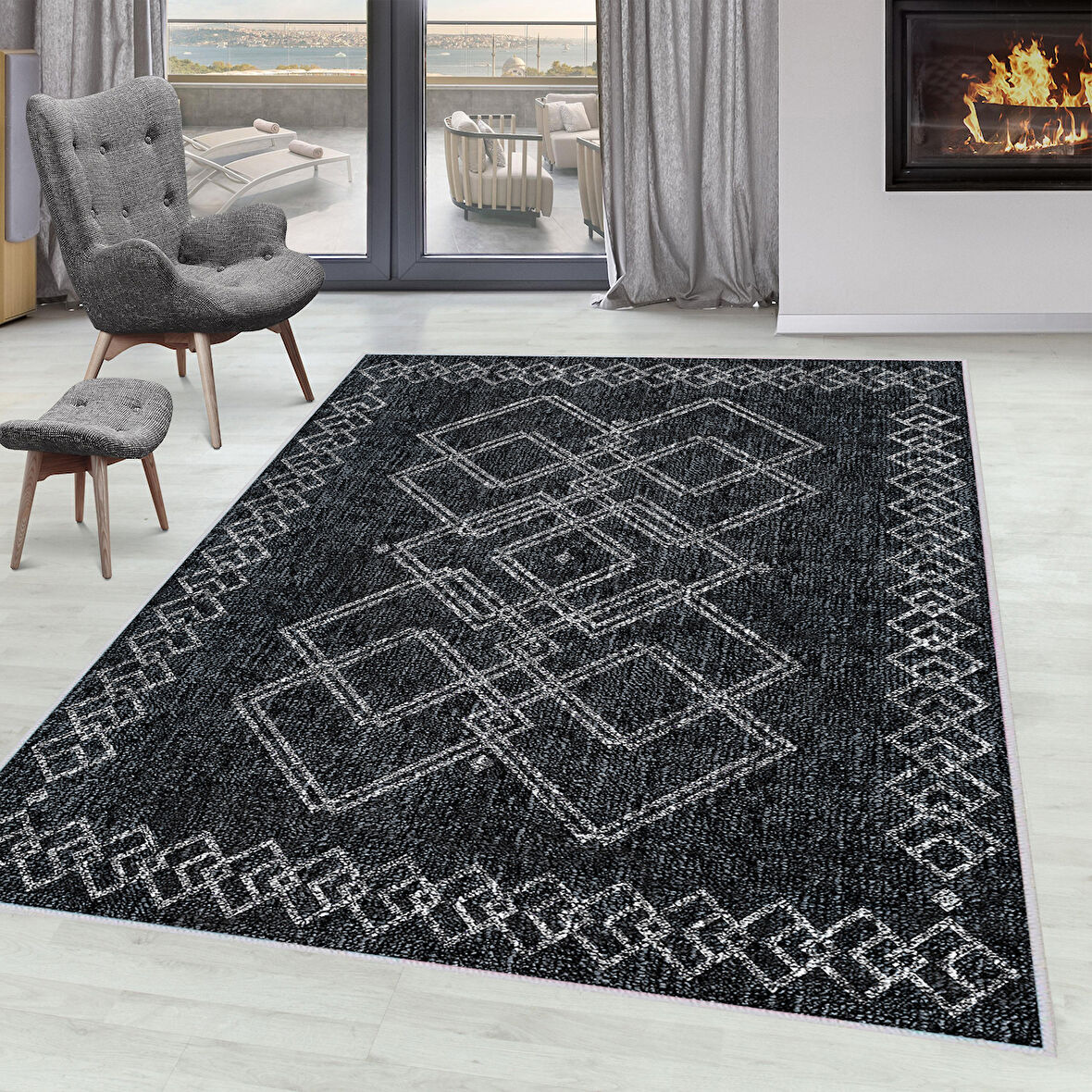Dijital Baskı Yıkanabilir Kaymaz Taban Salon Halısı Ve Yolluk LNA0115-SM31