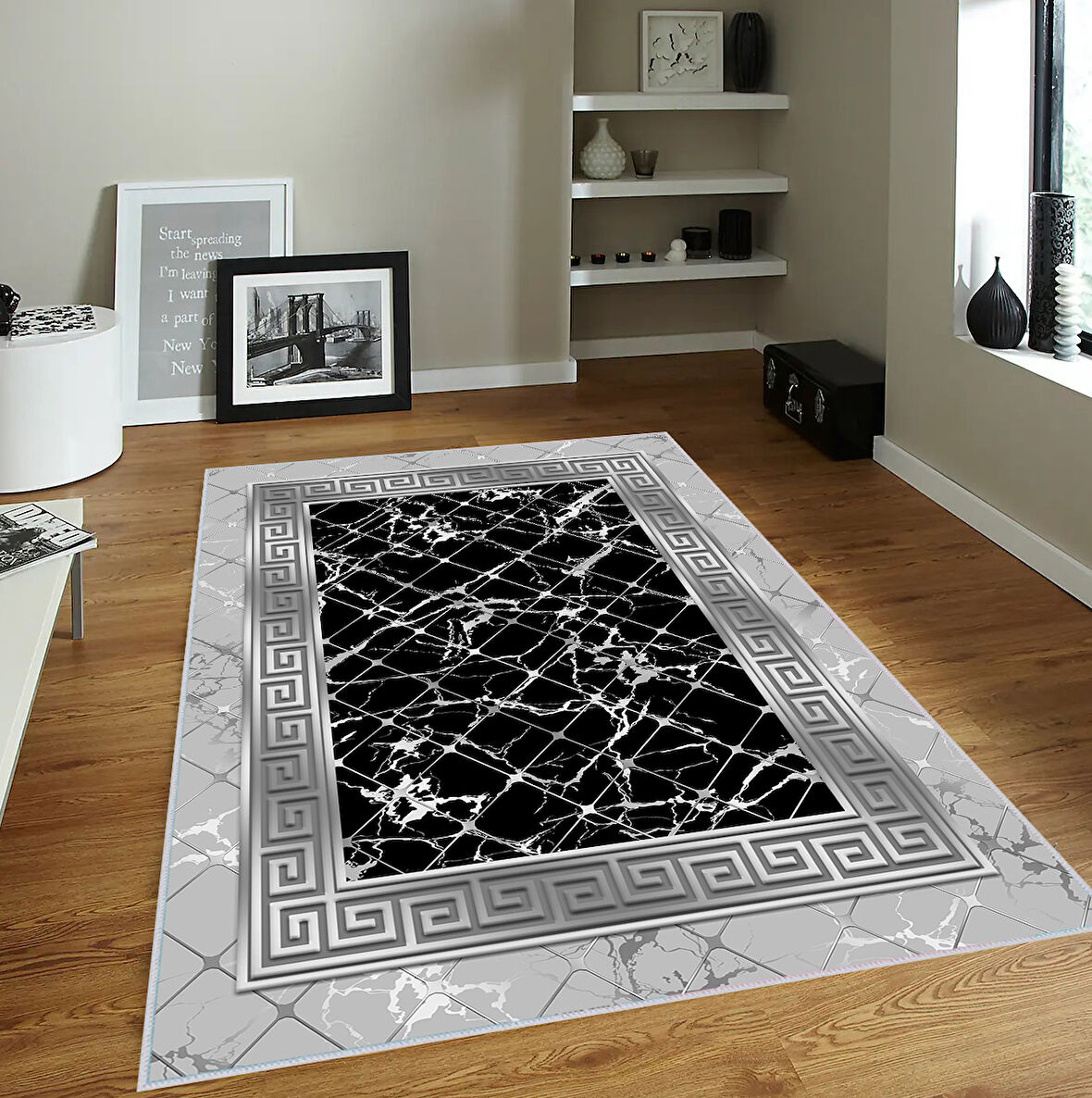 Dijital Baskı Yıkanabilir Kaymaz Taban Salon Halısı Ve Yolluk LNA0116-SM38