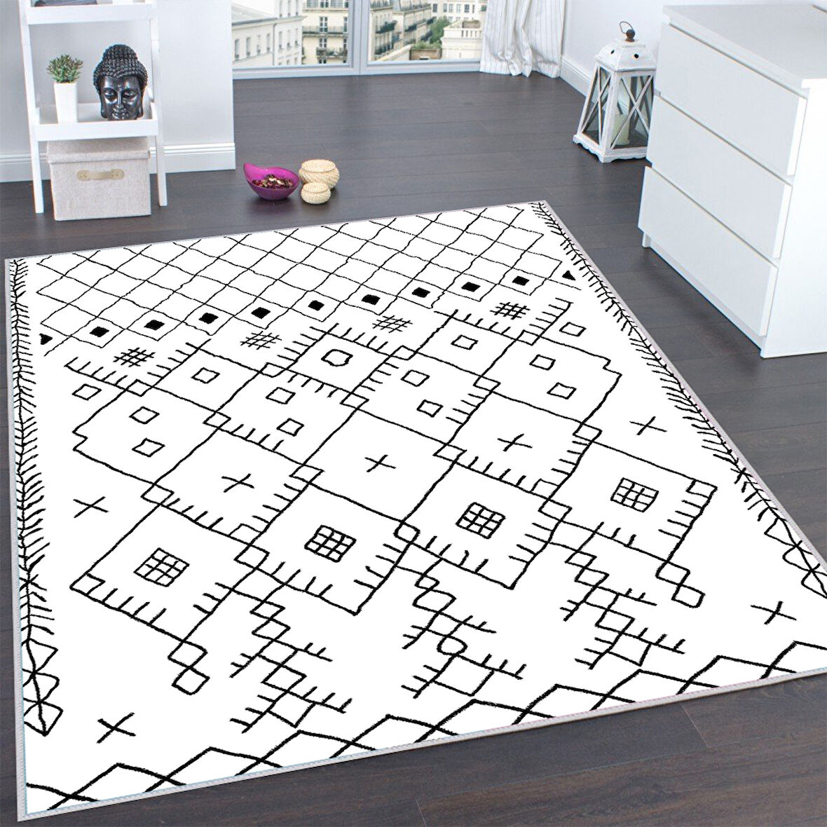 Dijital Baskı Yıkanabilir Kaymaz Taban Salon Halısı Ve Yolluk LNA0118-SD557