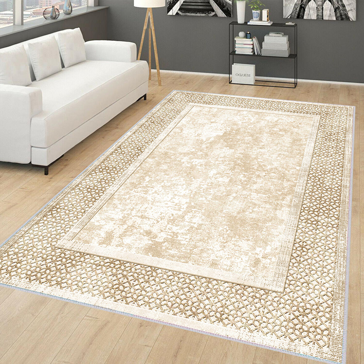 Eliana Home Dijital Baskı Yıkanabilir Kaymaz Taban Salon Halısı Ve Yolluk  LNA0141-sd753