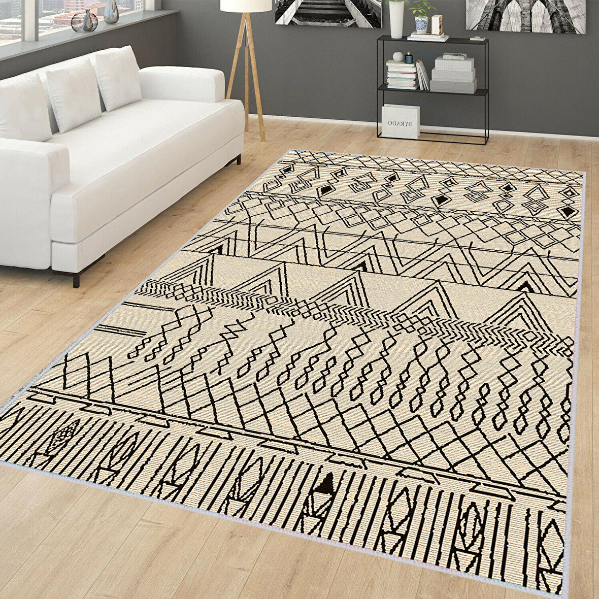 Dijital Baskı Yıkanabilir Kaymaz Taban Salon Halısı Ve Yolluk LNA0142-SD944