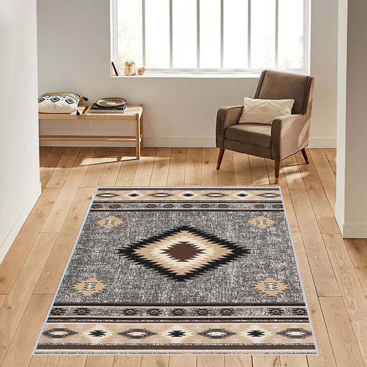 Dijital Baskı Yıkanabilir Kaymaz Taban Salon Halısı Ve Yolluk LNA0148-SM29