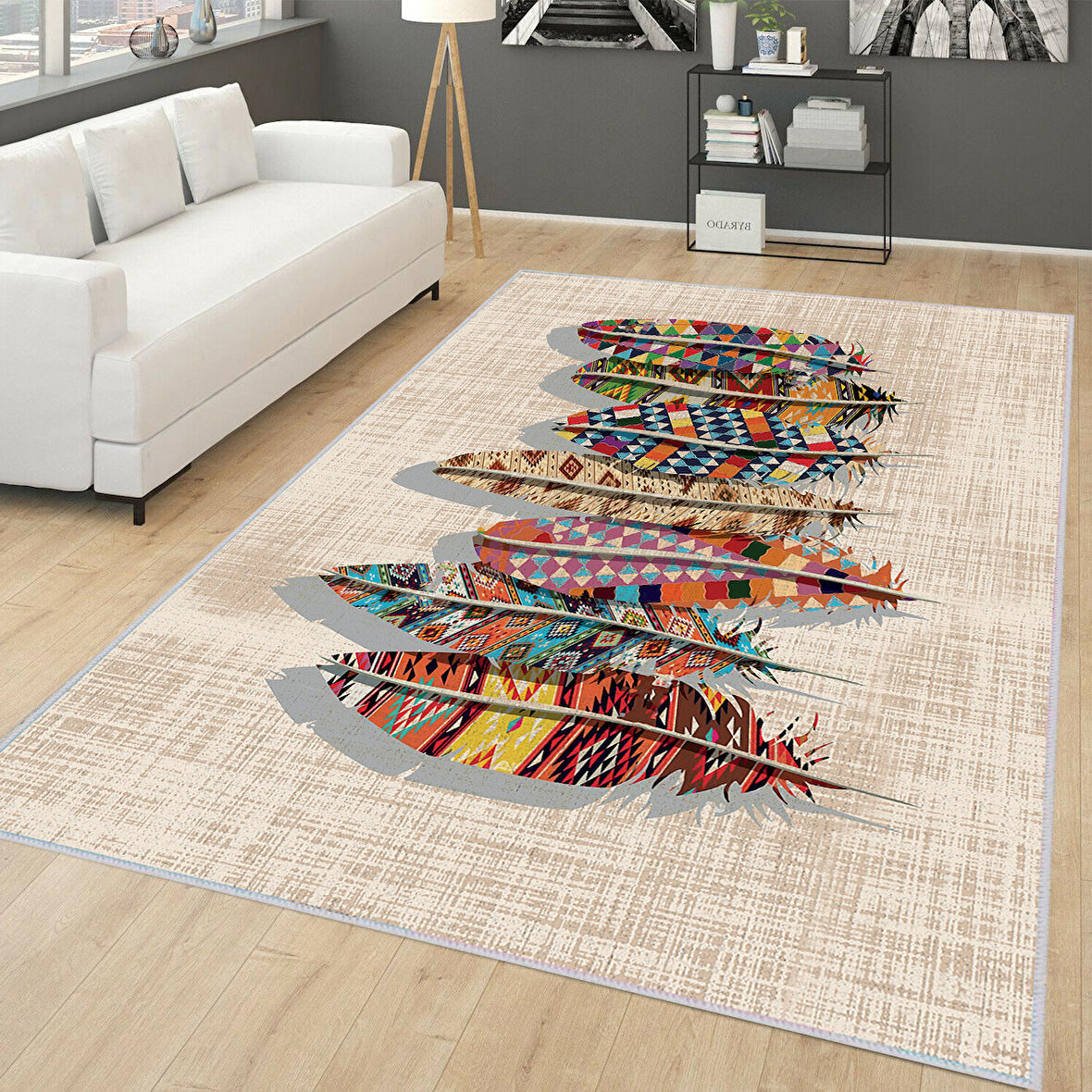 Dijital Baskı Yıkanabilir Kaymaz Taban Salon Halısı Ve Yolluk LNA0151-SD561