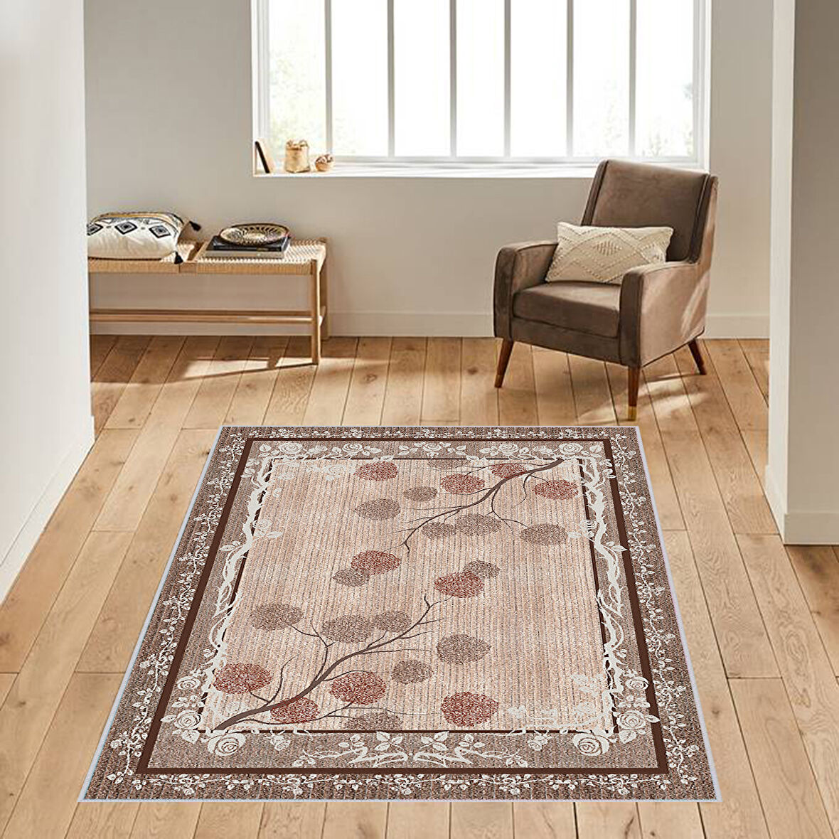 Dijital Baskı Yıkanabilir Kaymaz Taban Salon Halısı Ve Yolluk LNA0155-SD702
