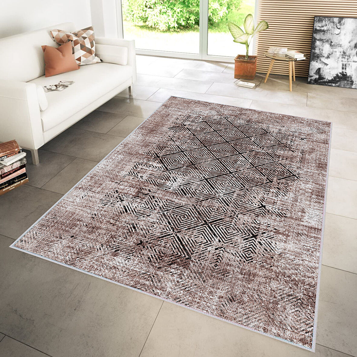 Dijital Baskı Yıkanabilir Kaymaz Taban Salon Halısı Ve Yolluk LNA0157-SD829