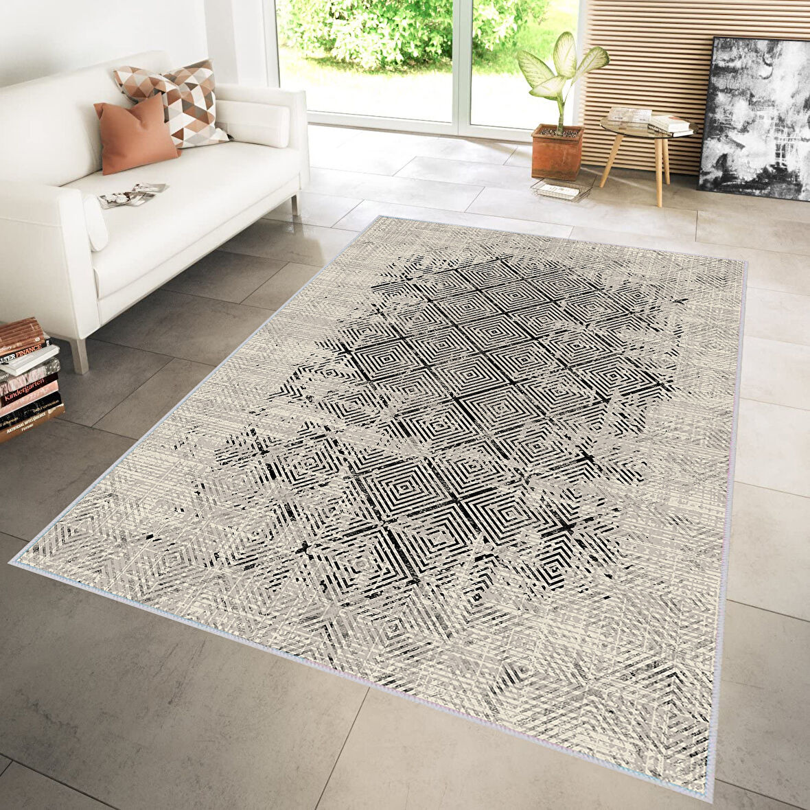 Dijital Baskı Yıkanabilir Kaymaz Taban Salon Halısı Ve Yolluk LNA0173-SD825