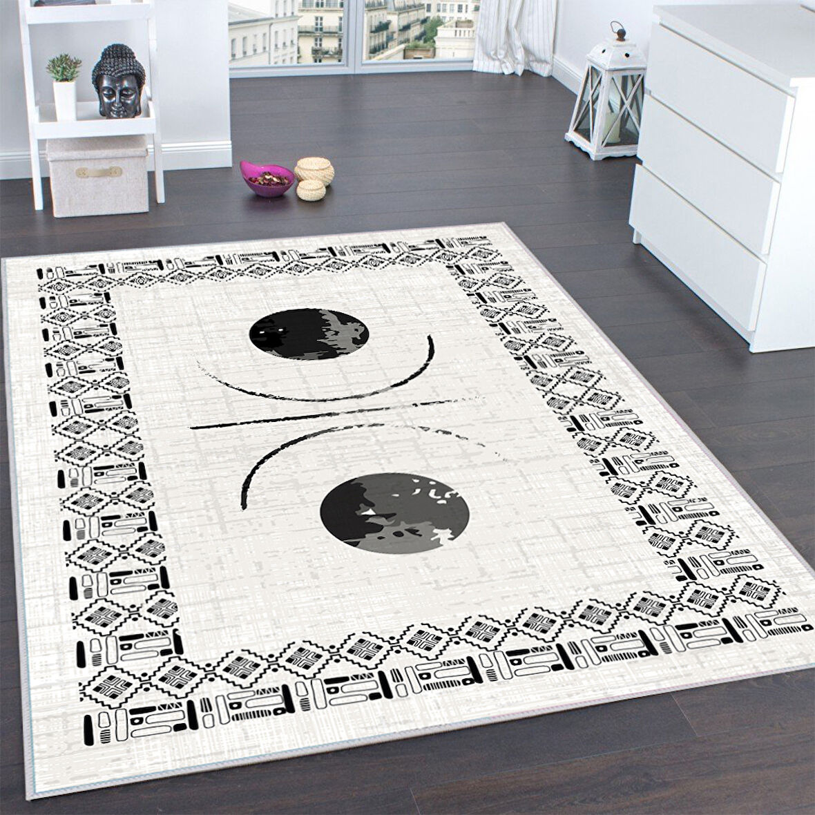 Dijital Baskı Yıkanabilir Kaymaz Taban Salon Halısı Ve Yolluk LNA0181-SD1067