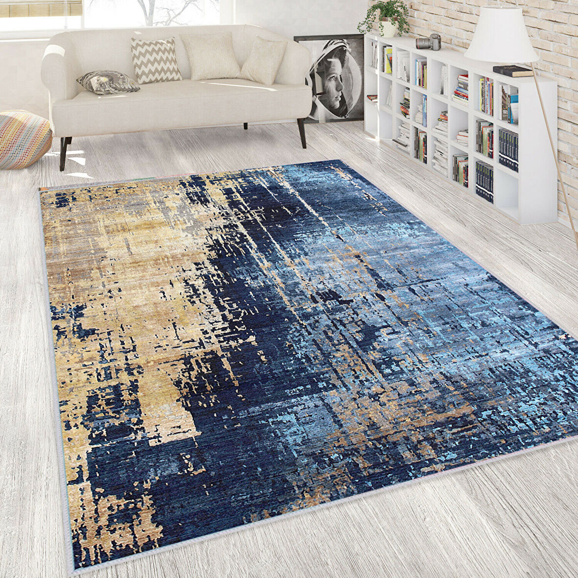Dijital Baskı Yıkanabilir Kaymaz Taban Salon Halısı Ve Yolluk LNA0197-SD433