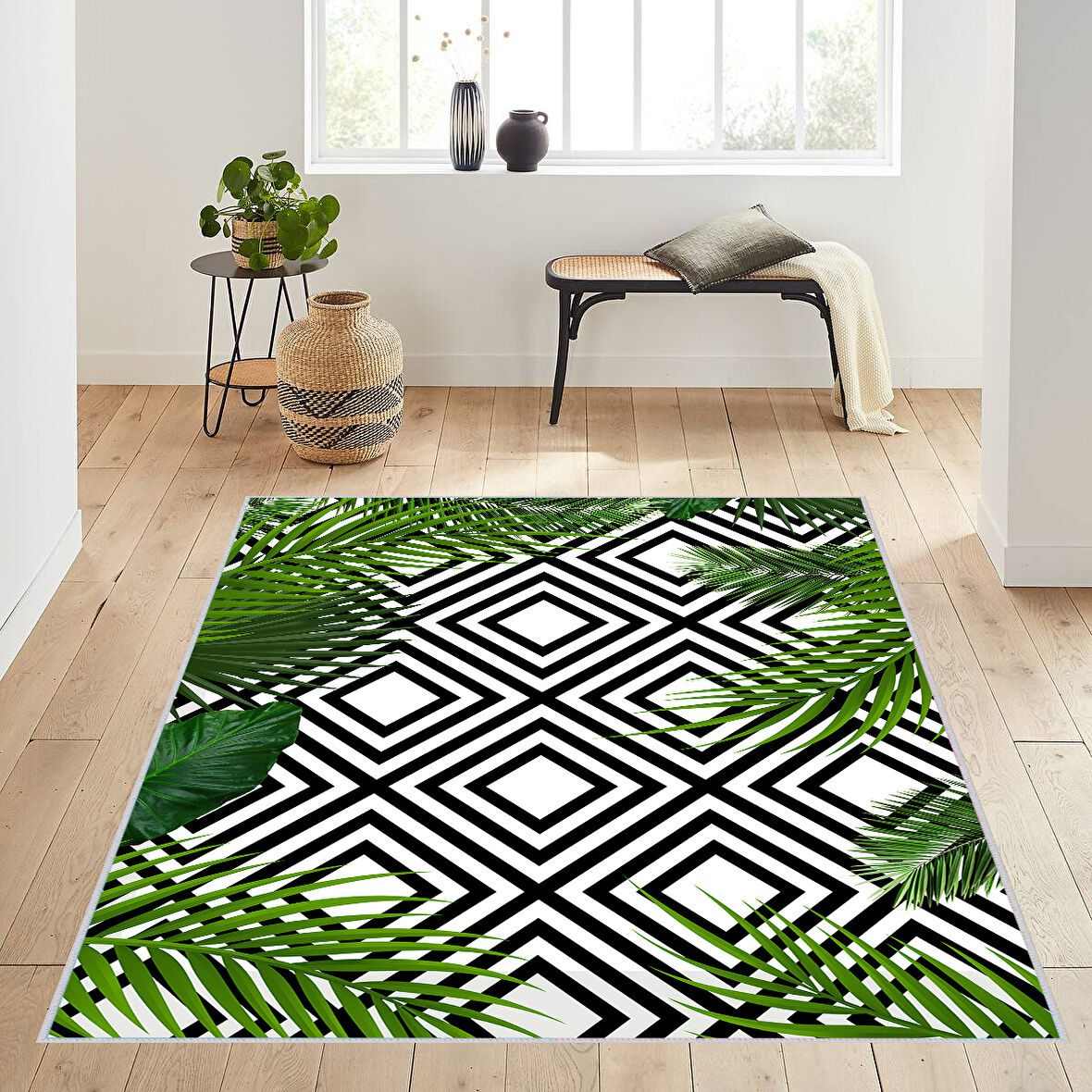 Dijital Baskı Yıkanabilir Kaymaz Taban Salon Halısı Ve Yolluk LNA0203-SD424