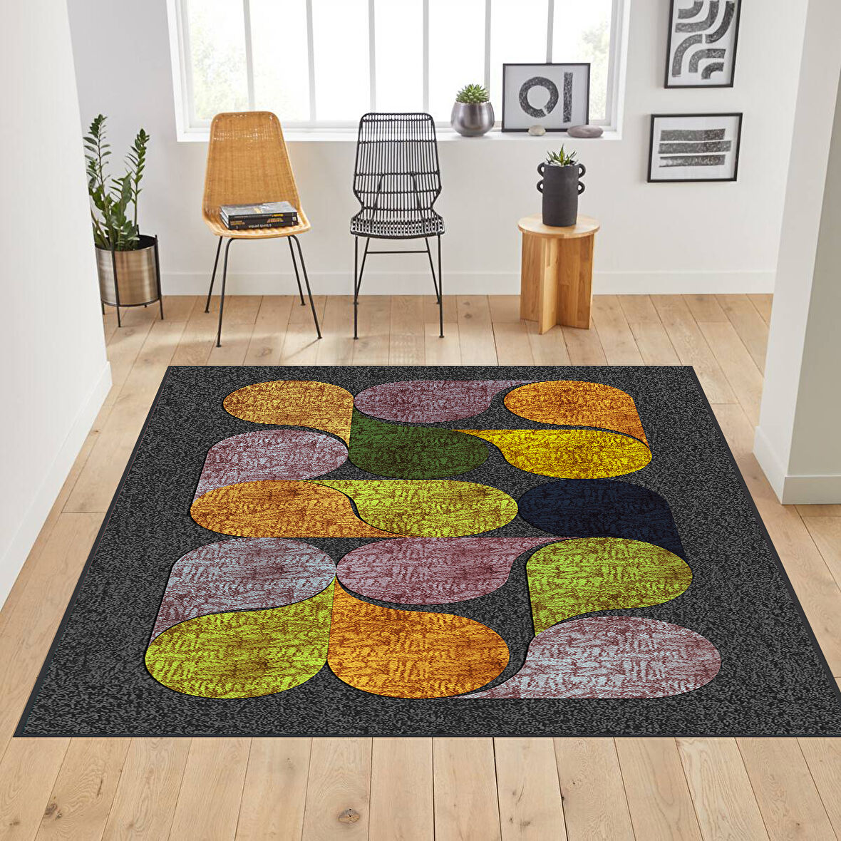 Dijital Baskı Yıkanabilir Kaymaz Taban Salon Halısı Ve Yolluk LNA0208-SD917