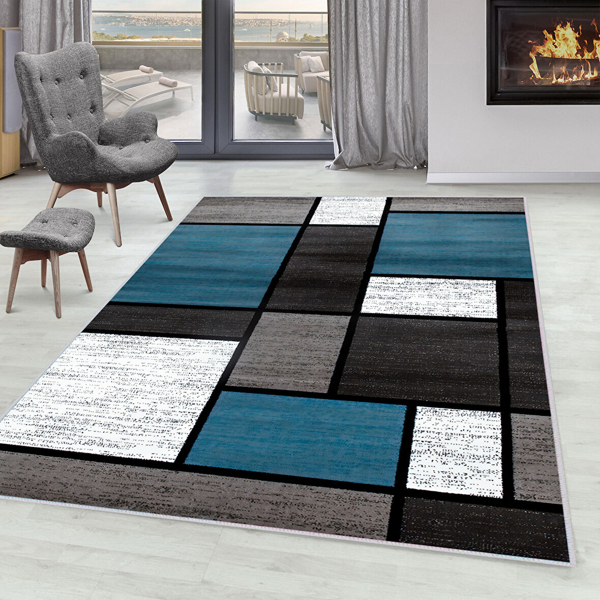 Dijital Baskı Yıkanabilir Kaymaz Taban Salon Halısı Ve Yolluk LNA0257