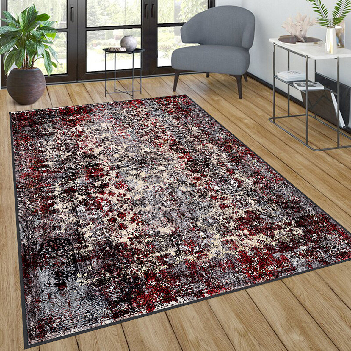 Dijital Baskı Yıkanabilir Kaymaz Taban Salon Halısı Ve Yolluk LNA0276