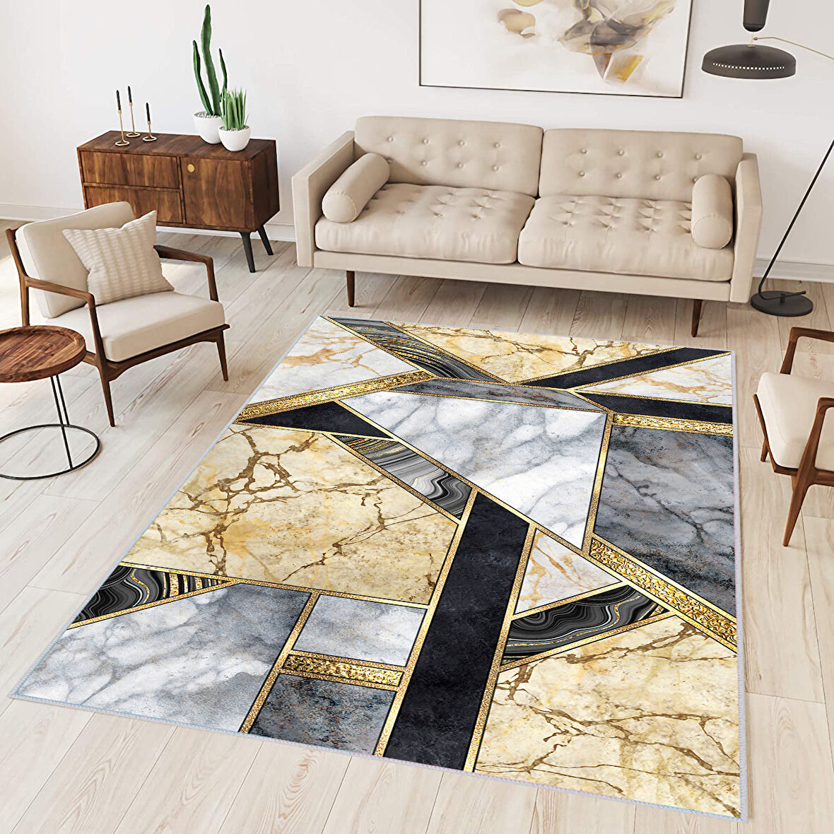 Dijital Baskı Yıkanabilir Kaymaz Taban Salon Halısı Ve Yolluk LNA0308-SD260