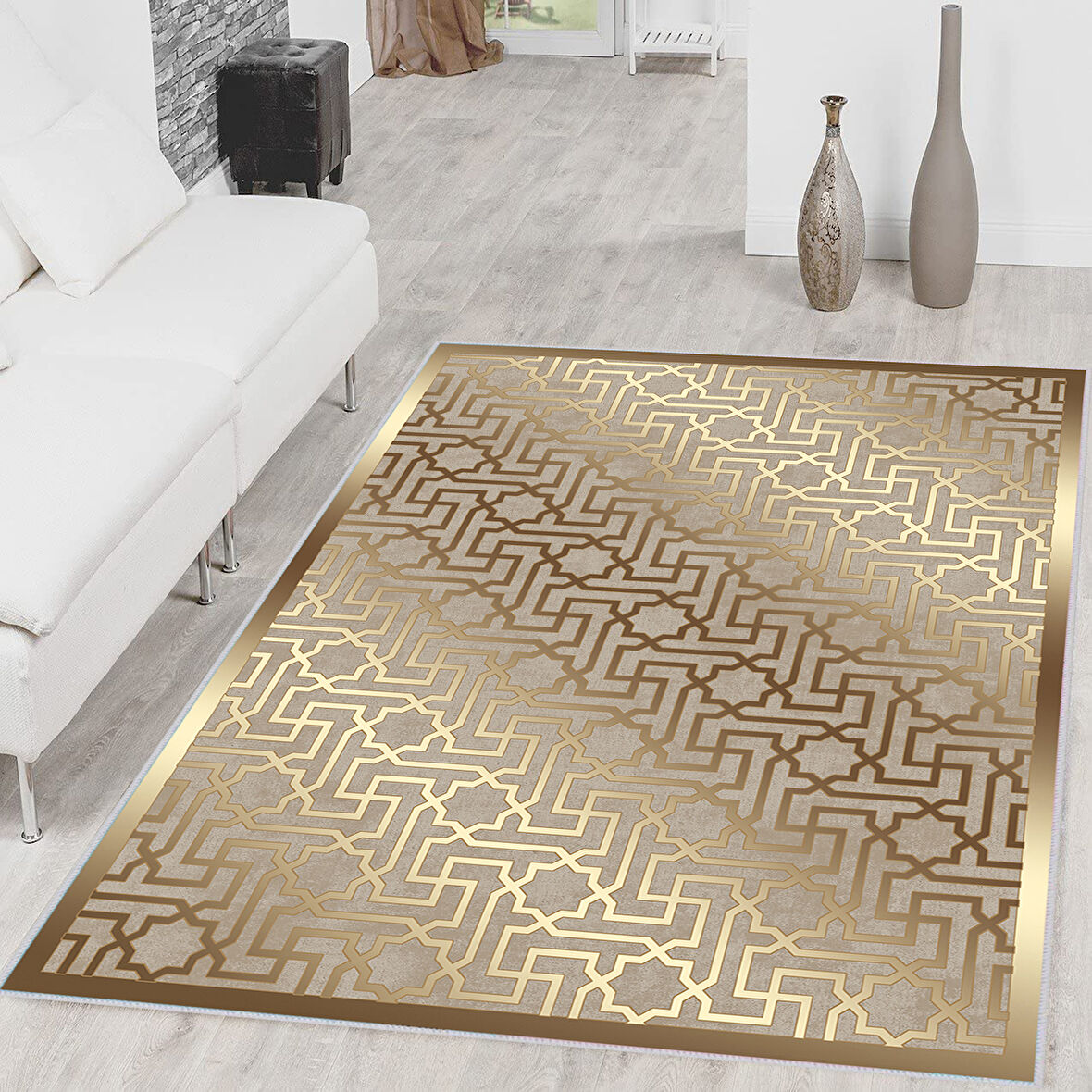Dijital Baskı Yıkanabilir Kaymaz Taban Salon Halısı Ve Yolluk LNA0314-SD722