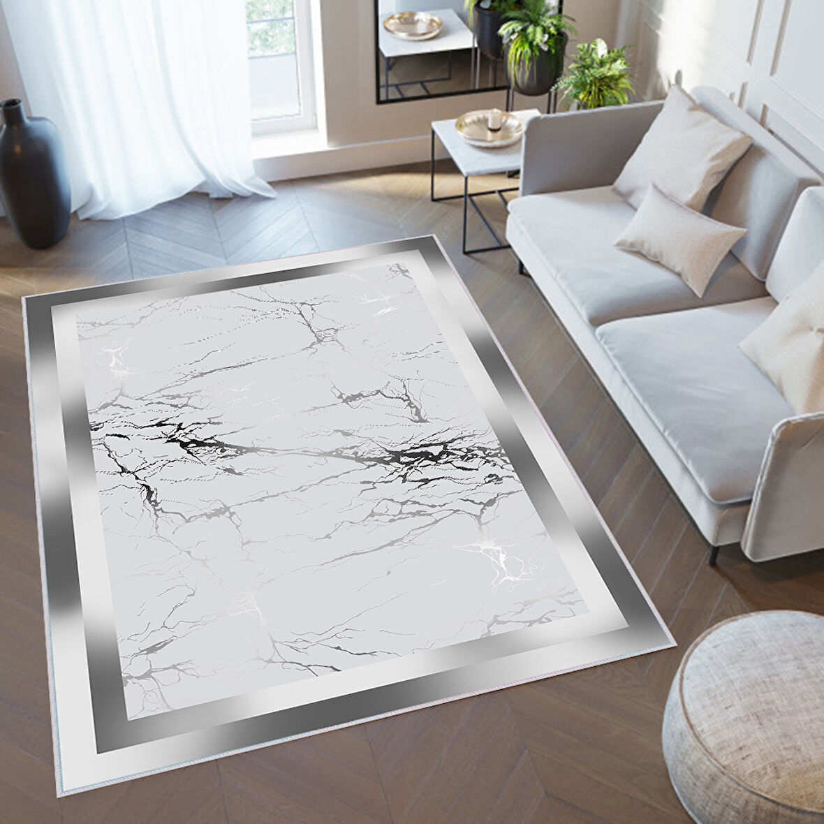 Eliana Home Dijital Baskı Yıkanabilir Kaymaz Taban Salon Halısı Ve Yolluk  LNA0316-sd448