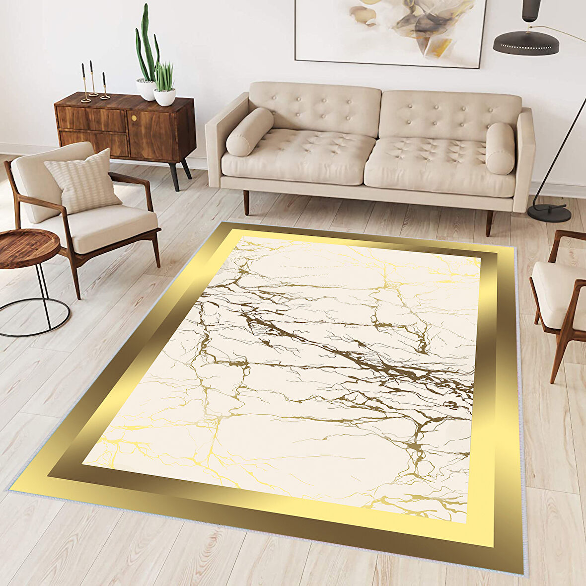 Dijital Baskı Yıkanabilir Kaymaz Taban Salon Halısı Ve Yolluk LNA0317-SD493