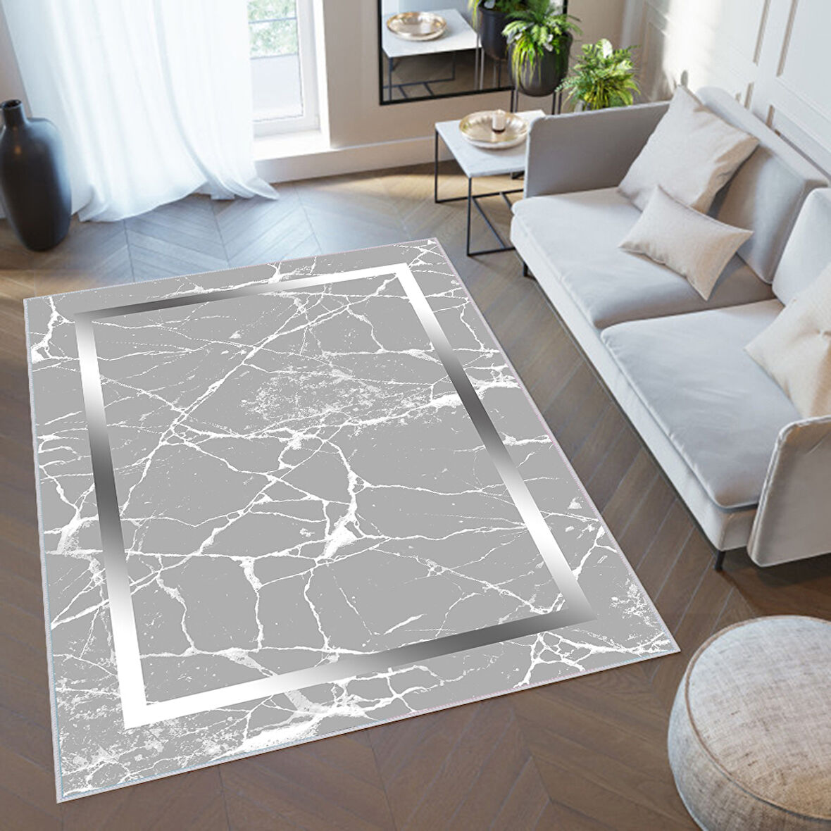 Eliana Home Dijital Baskı Yıkanabilir Kaymaz Taban Salon Halısı Ve Yolluk  LNA0318-sd576