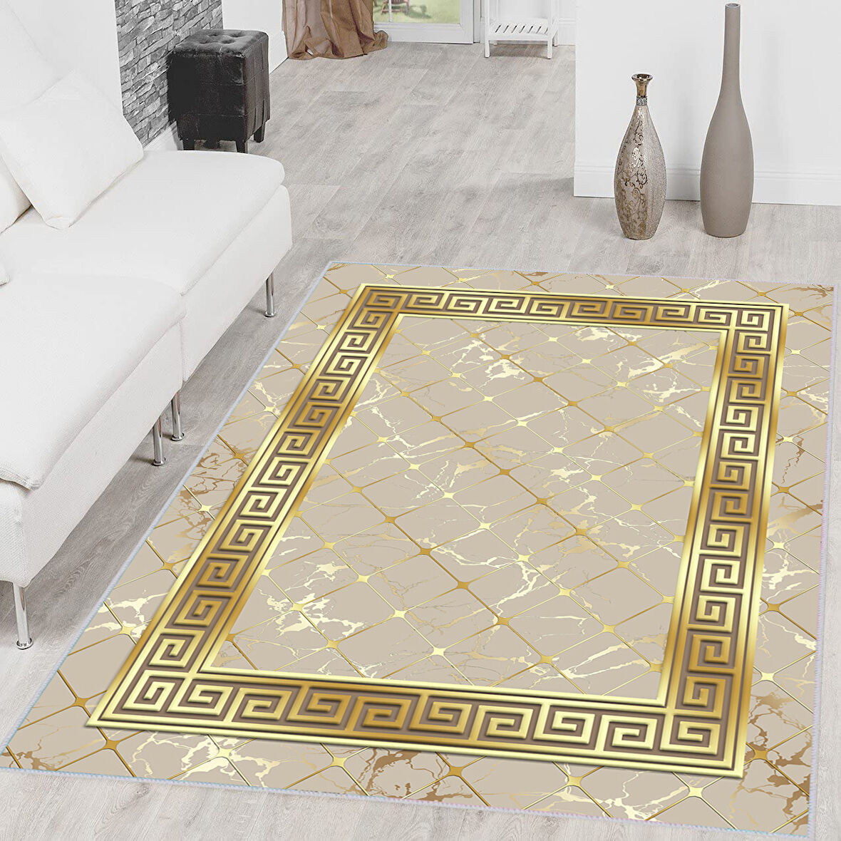 Dijital Baskı Yıkanabilir Kaymaz Taban Salon Halısı Ve Yolluk LNA0326-SM37