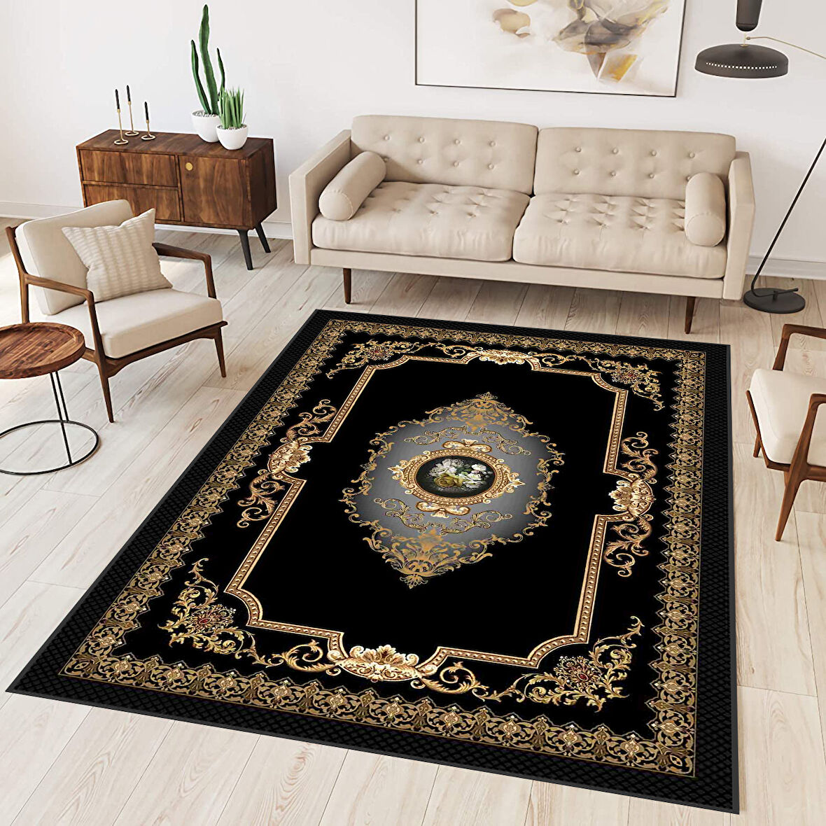 Dijital Baskı Yıkanabilir Kaymaz Taban Salon Halısı Ve Yolluk LNA0329