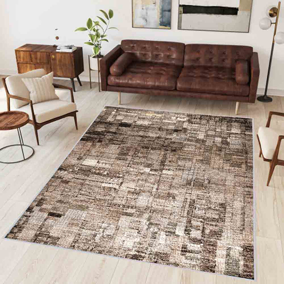 Dijital Baskı Yıkanabilir Kaymaz Taban Salon Halısı Ve Yolluk LNA0336