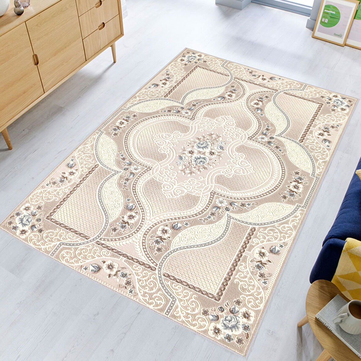 Eliana Home Dijital Baskı Yıkanabilir Kaymaz Taban Salon Halısı Ve Yolluk  LNA0368