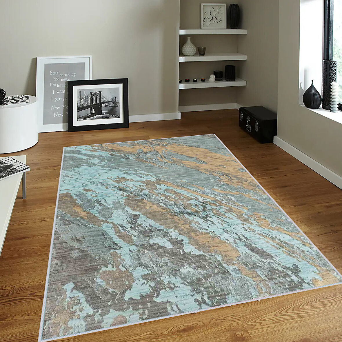 Dijital Baskı Yıkanabilir Kaymaz Taban Salon Halısı Ve Yolluk LNA0376