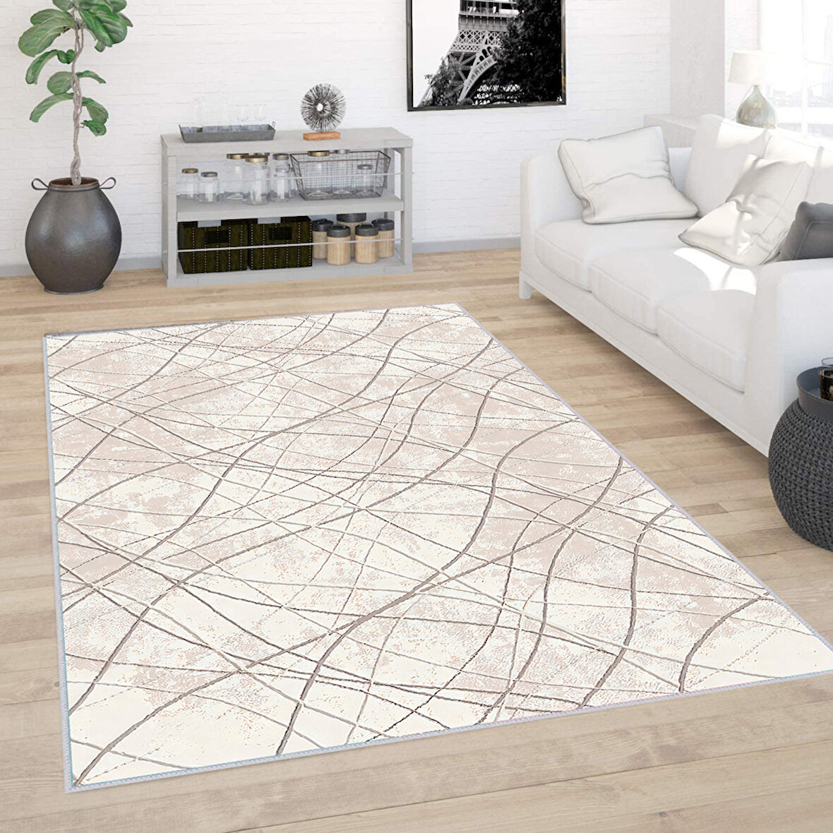 Eliana Home Dijital Baskı Yıkanabilir Kaymaz Taban Salon Halısı Ve Yolluk  LNA0401