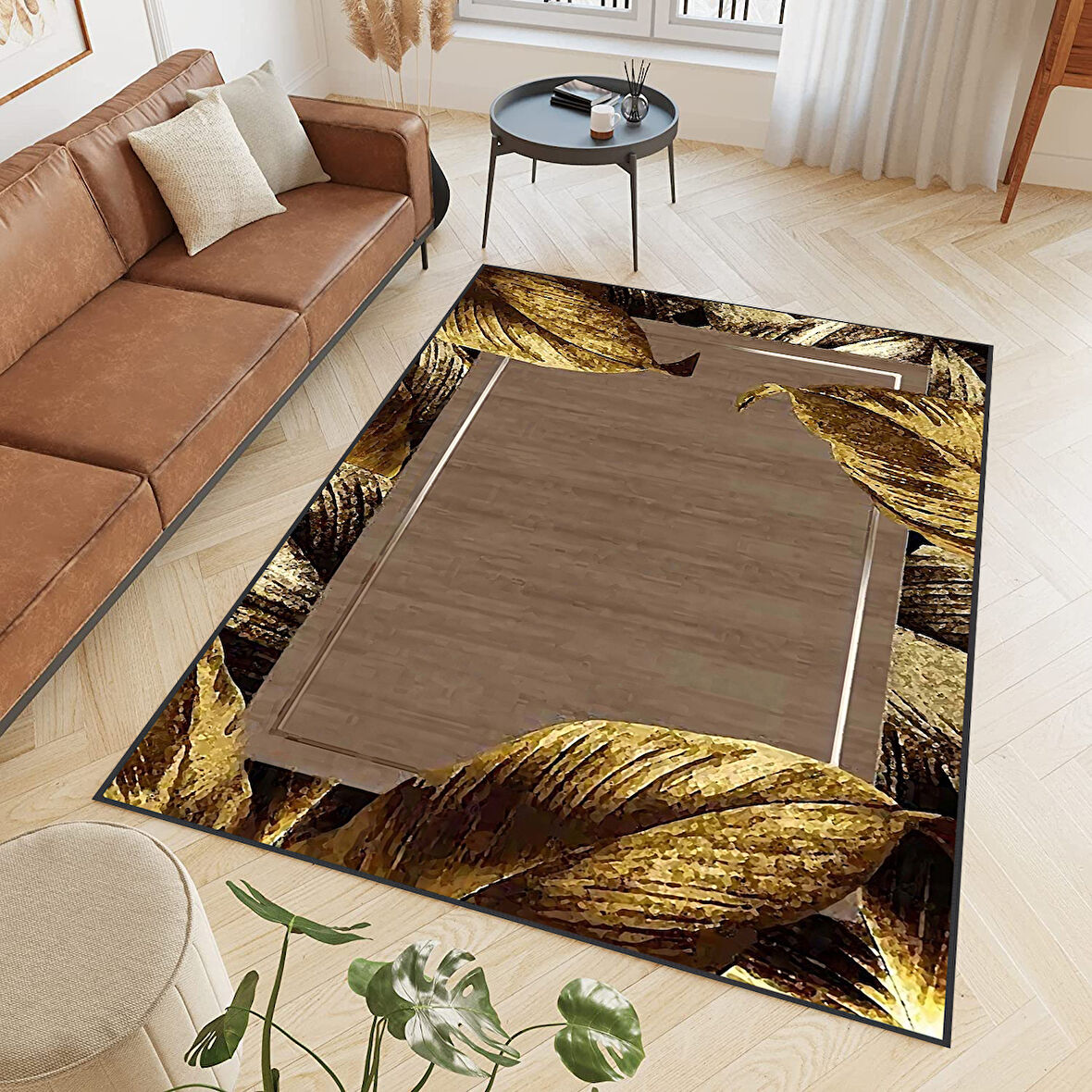 Dijital Baskı Yıkanabilir Kaymaz Taban Salon Halısı Ve Yolluk LNA0420