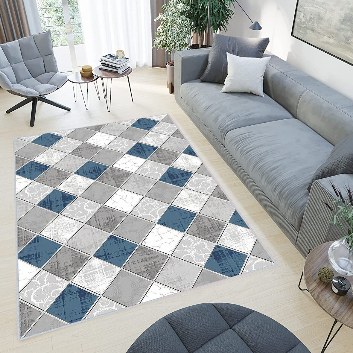 Dijital Baskı Yıkanabilir Kaymaz Taban Salon Halısı Ve Yolluk LNA0421