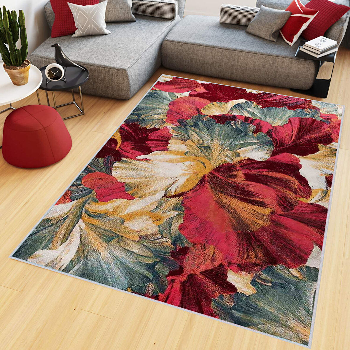 Dijital Baskı Yıkanabilir Kaymaz Taban Salon Halısı Ve Yolluk LNA0428