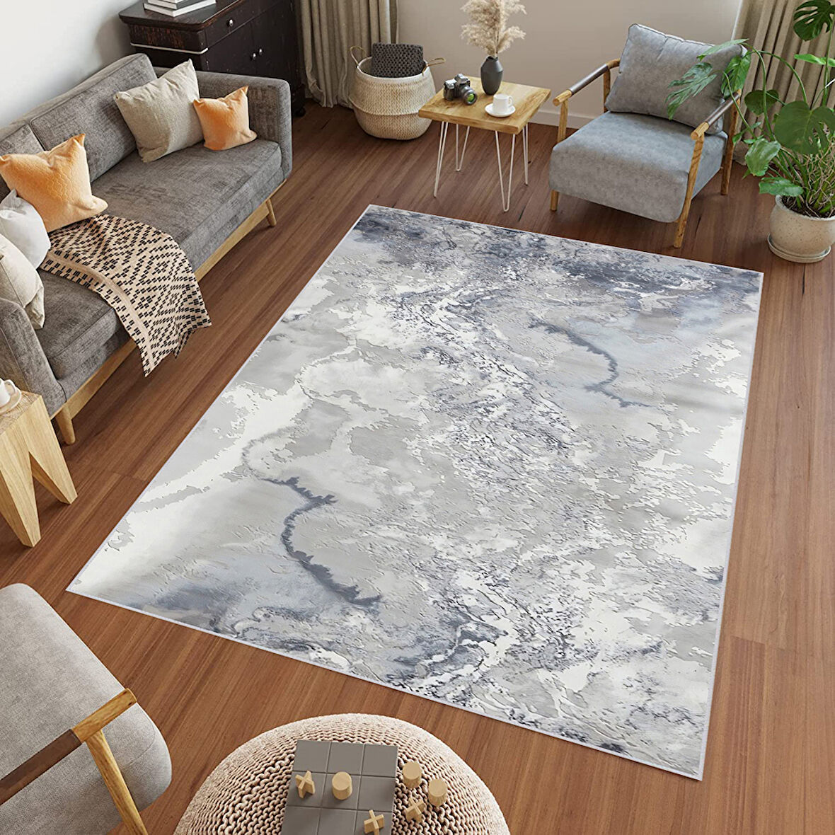 Dijital Baskı Yıkanabilir Kaymaz Taban Salon Halısı Ve Yolluk LNA0440