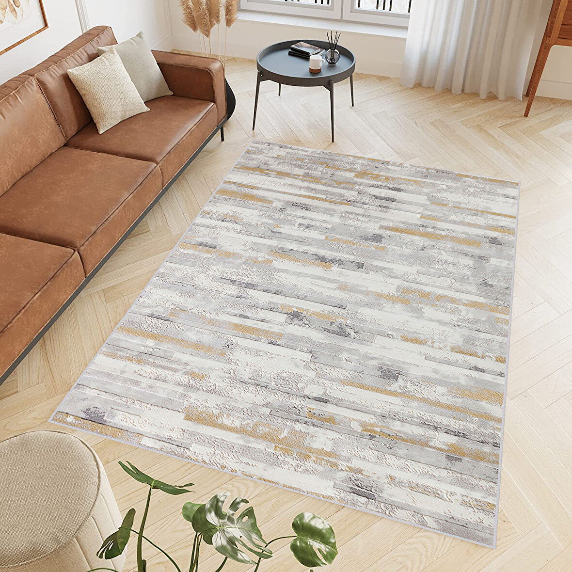 Eliana Home Dijital Baskı Yıkanabilir Kaymaz Taban Salon Halısı Ve Yolluk  LNA0482