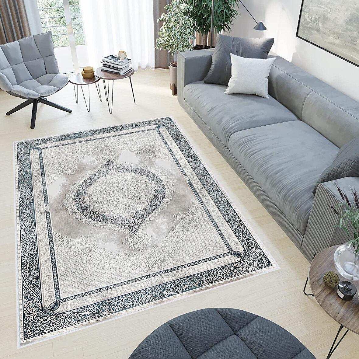 Dijital Baskı Yıkanabilir Kaymaz Taban Salon Halısı Ve Yolluk LNA0485