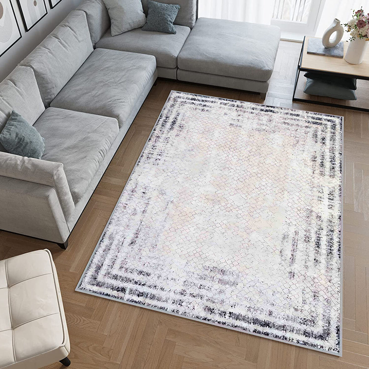 Dijital Baskı Yıkanabilir Kaymaz Taban Salon Halısı Ve Yolluk LNA0494