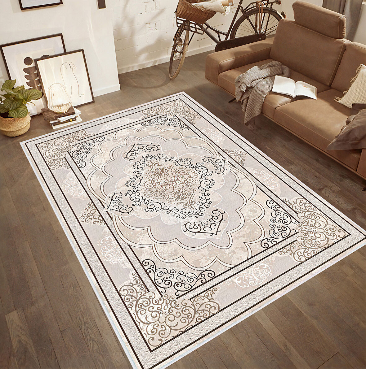 Dijital Baskı Yıkanabilir Kaymaz Taban Salon Halısı Ve Yolluk LNA0499