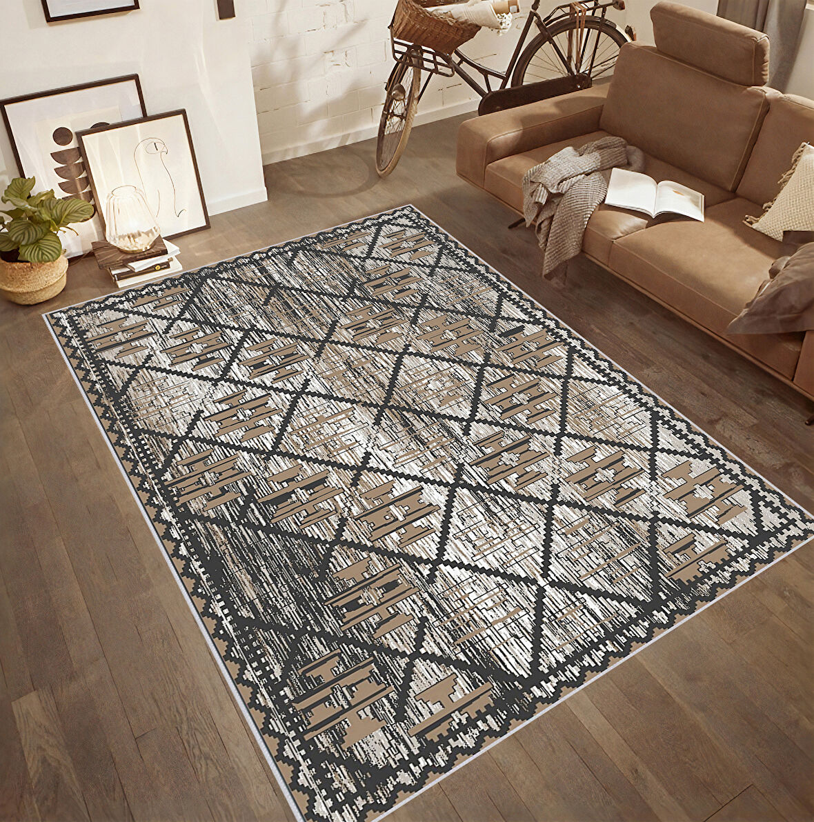 Dijital Baskı Yıkanabilir Kaymaz Taban Salon Halısı Ve Yolluk LNA0527