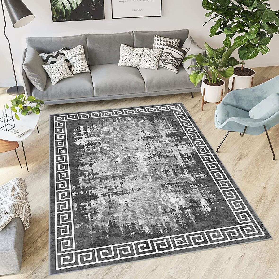 Dijital Baskı Yıkanabilir Kaymaz Taban Salon Halısı Ve Yolluk LNA0558