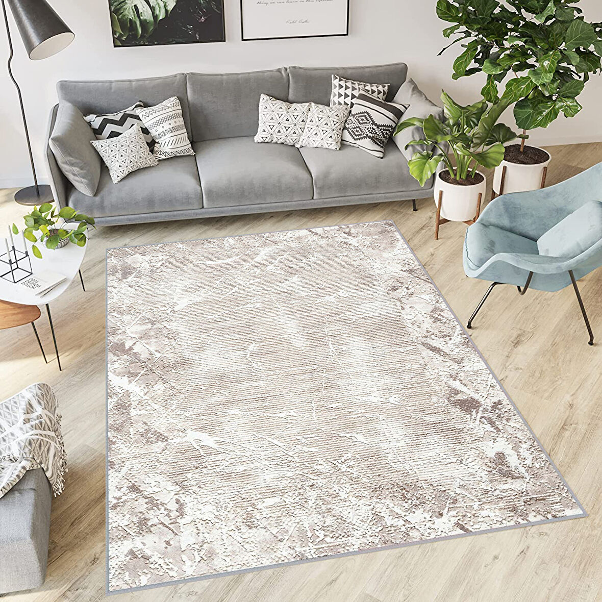 Dijital Baskı Yıkanabilir Kaymaz Taban Salon Halısı Ve Yolluk LNA0561