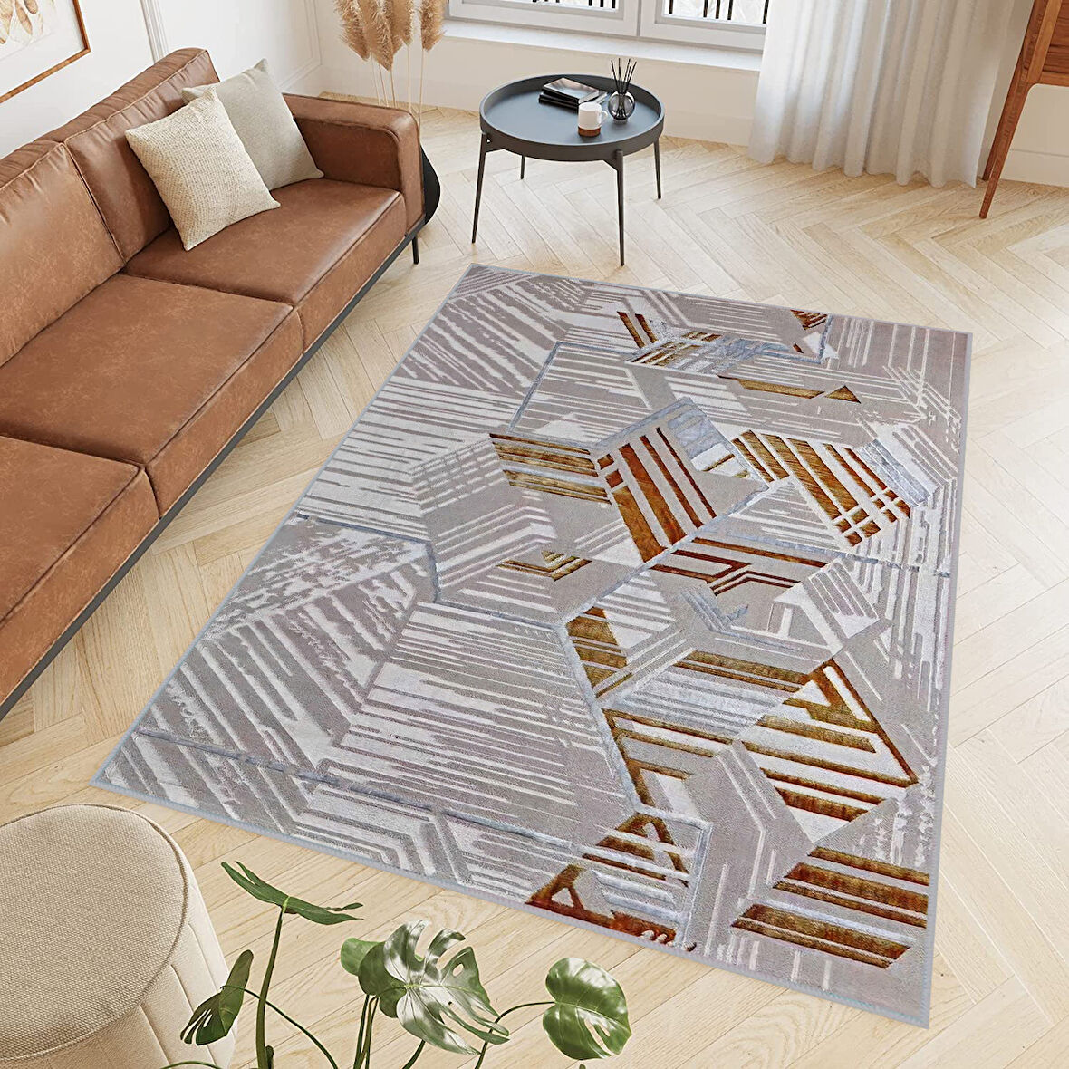 Dijital Baskı Yıkanabilir Kaymaz Taban Salon Halısı Ve Yolluk LNA0567