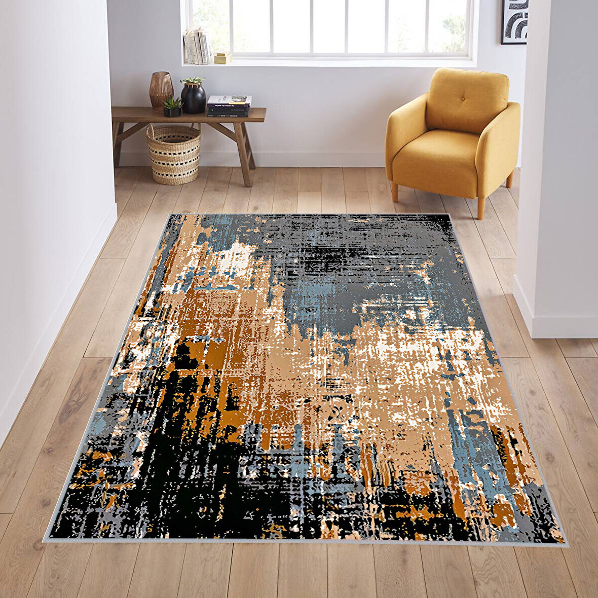 Dijital Baskı Yıkanabilir Kaymaz Taban Salon Halısı Ve Yolluk LNA0577