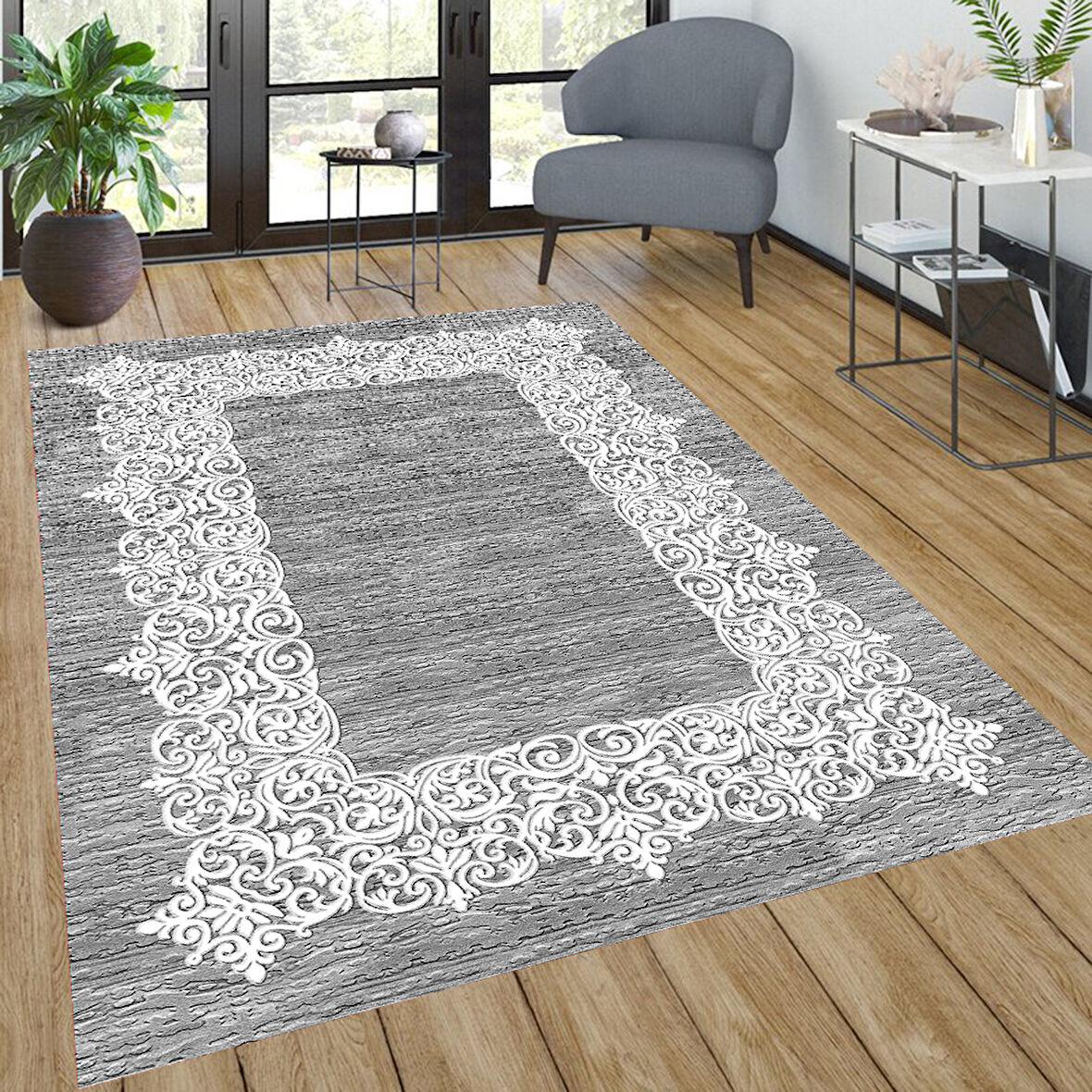 Dijital Baskı Yıkanabilir Kaymaz Taban Salon Halısı Ve Yolluk LNA0580-SD607