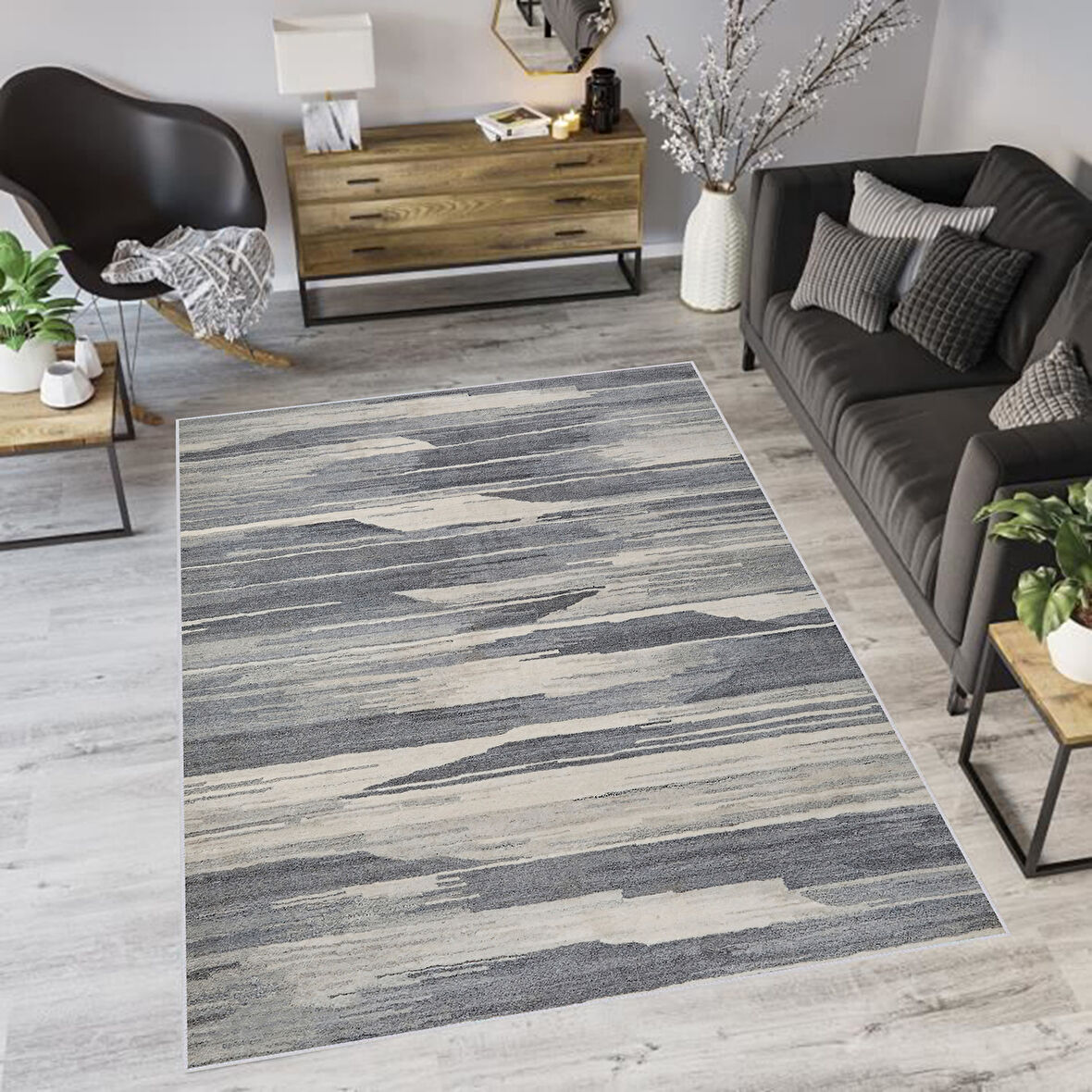 Dijital Baskı Yıkanabilir Kaymaz Taban Salon Halısı Ve Yolluk LNA0599