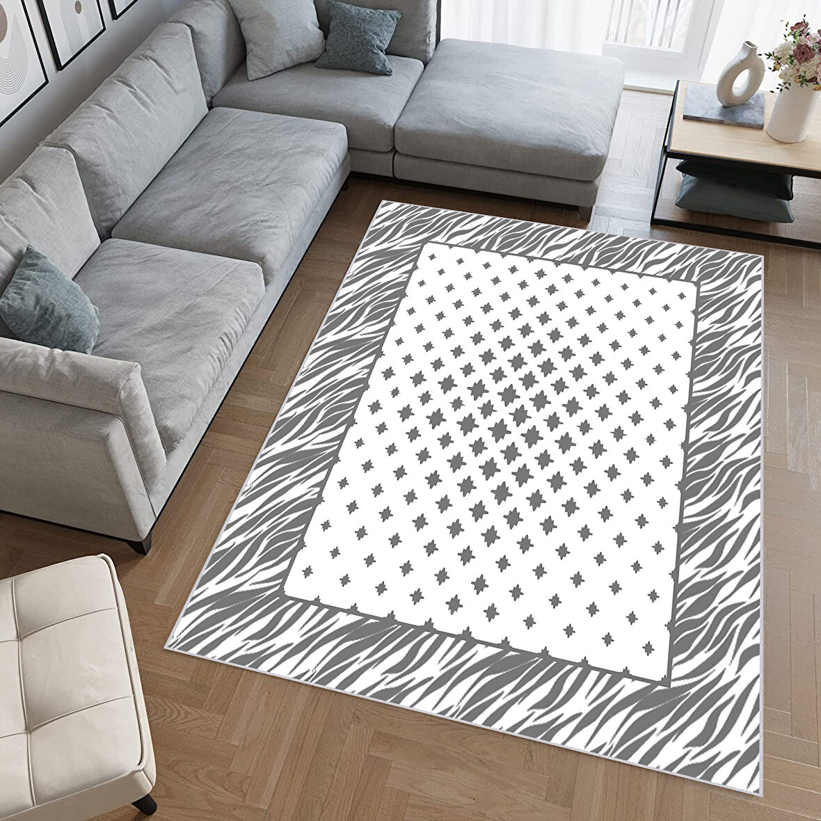 Eliana Home Dijital Baskı Yıkanabilir Kaymaz Taban Salon Halısı Ve Yolluk  LNA0646
