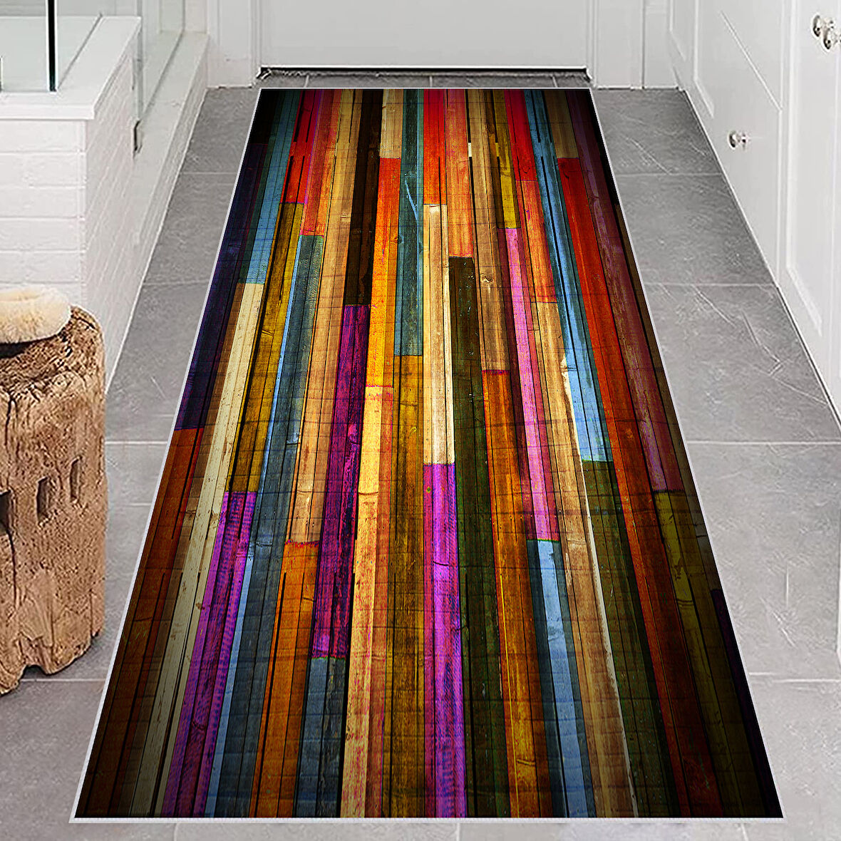 Dijital Baskı Yıkanabilir Kaymaz Taban Salon Halısı Ve Yolluk LNA0649