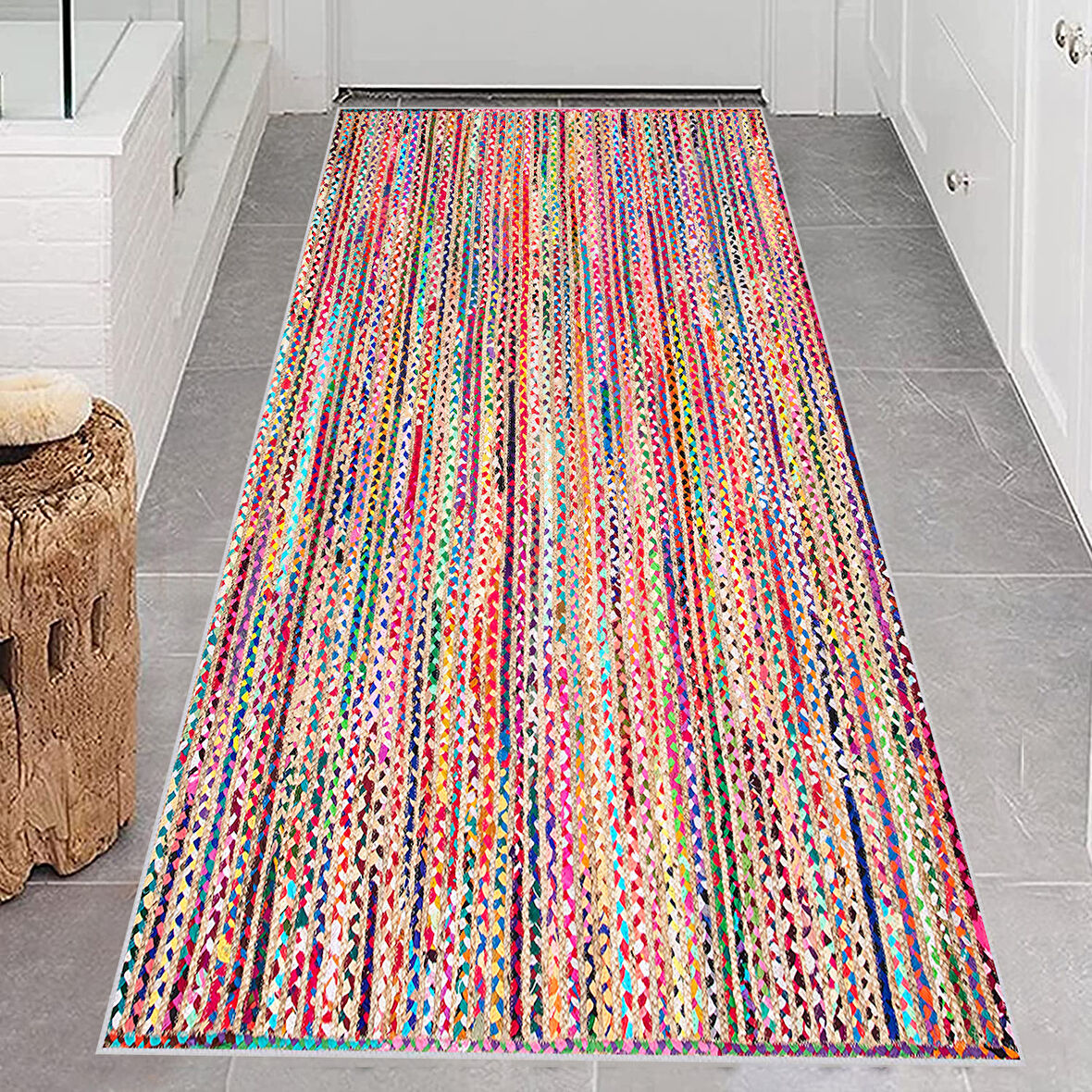 Dijital Baskı Yıkanabilir Kaymaz Taban Salon Halısı Ve Yolluk LNA0652