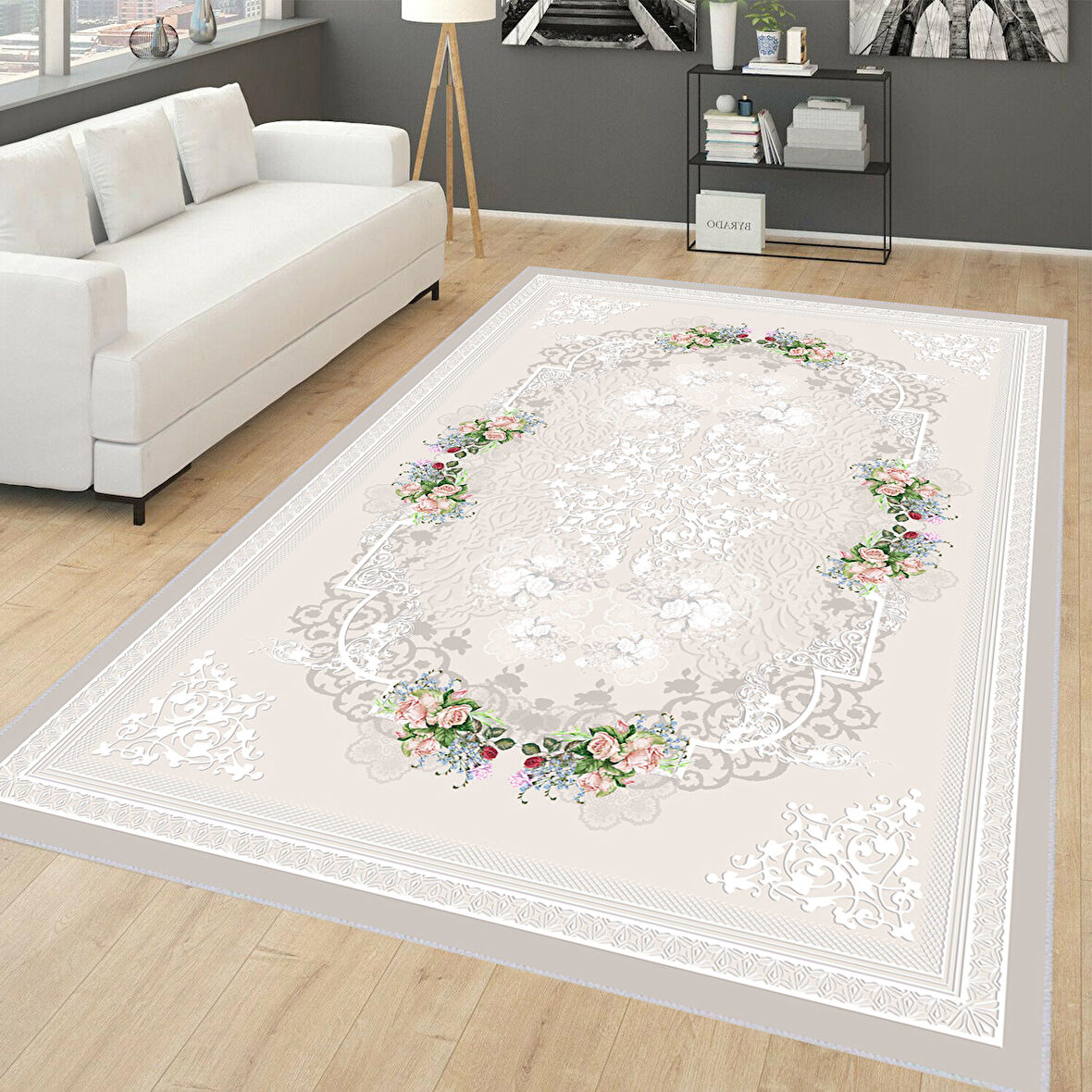 Dijital Baskı Yıkanabilir Kaymaz Taban Salon Halısı Ve Yolluk LNA0658