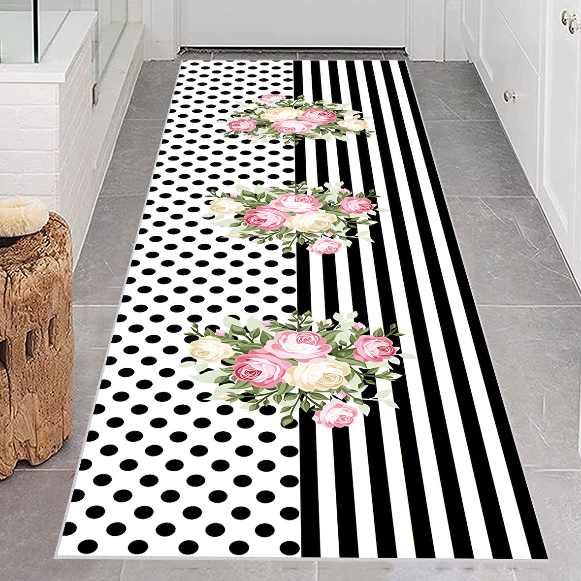 Dijital Baskı Yıkanabilir Kaymaz Taban Salon Halısı Ve Yolluk LNA0662