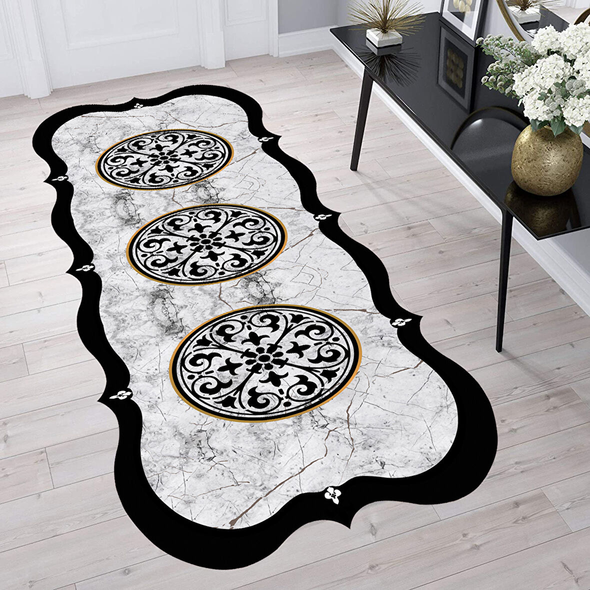 Eliana Home Dijital Baskı Yıkanabilir Kaymaz Taban Salon Halısı Ve Yolluk  LNA0679-SM51