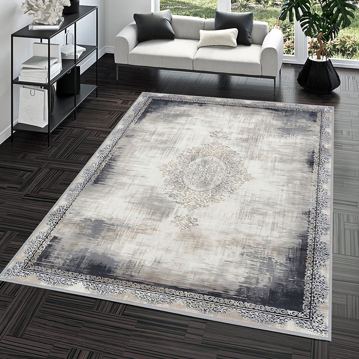 Eliana Home Dijital Baskı Yıkanabilir Kaymaz Taban Salon Halısı Ve Yolluk  LNA0686