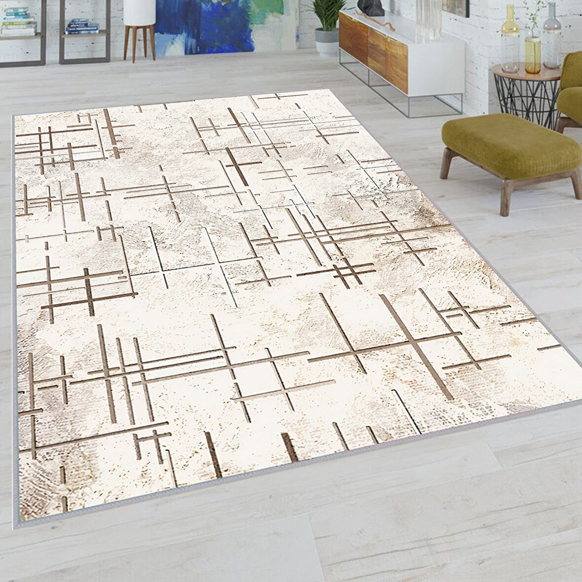 Eliana Home Dijital Baskı Yıkanabilir Kaymaz Taban Salon Halısı Ve Yolluk   LNA0692